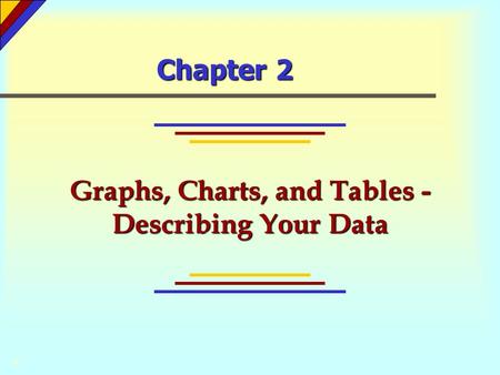 Chapter 2 Graphs, Charts, and Tables - Describing Your Data ©