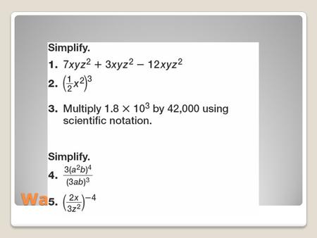 Warm-up. Warm-up Answers Dividing Polynomials: Objectives: ◦Determine the best method to factor rational expressions. ◦Divide rational expressions using.