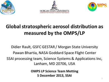 Global stratospheric aerosol distribution as measured by the OMPS/LP