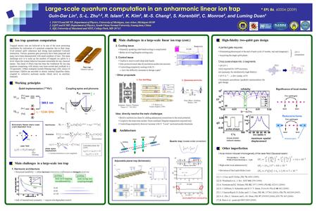 1. FOCUS and MCTP, Department of Physics, University of Michigan, Ann Arbor, Michigan 48109 2. LQIT and ICMP, Department of Physics, South China Normal.