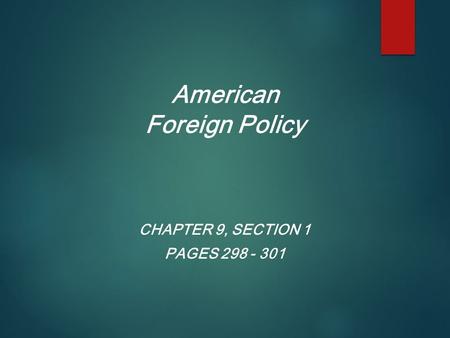 American Foreign Policy