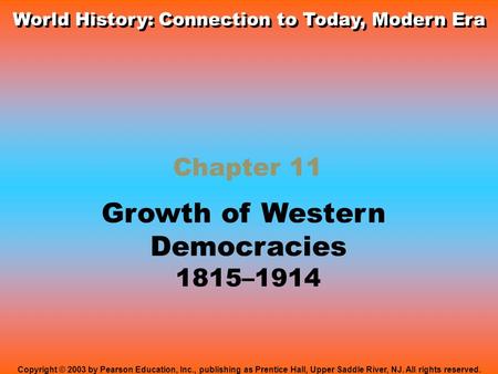 World History: Connection to Today, Modern Era