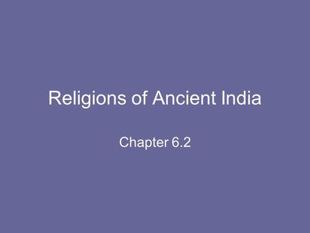 Religions of Ancient India