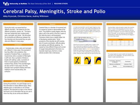 Www.buffalo.edu Abstract During this study, we researched four different disorders. We looked at all of the different symptoms, causes, etc. The topics.