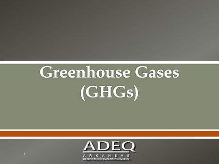 1. Carbon dioxide (CO 2 ) – Naturally occurring and man- made. 5,505.2 mmts emitted in 2009, GWP = 1 Methane (CH 4 ) - Naturally occurring and man-made.