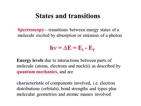 States and transitions