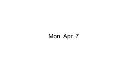 Mon. Apr. 7. Privileges & Immunities Clause State cannot withhold from non-residents something important (something bearing on the vitality of the nation.