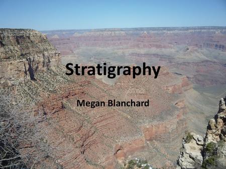 Stratigraphy Megan Blanchard.