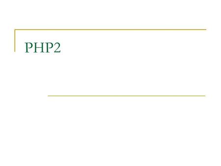 PHP2. PHP Form Handling The PHP $_GET and $_POST variables are used to retrieve information from forms, like user input. Name: Age: