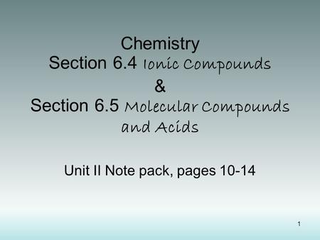 Unit II Note pack, pages 10-14