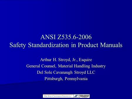 ANSI Z Safety Standardization in Product Manuals