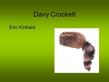 Davy Crockett Eric Kinkaid. Davy Crockett’s childhood Davy was born in Greene County, Tennessee, on August 17, 1786. He was the fifth out of nine children.