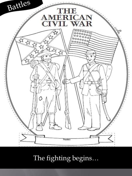 The fighting begins… Battles.  SS5H1 The student will explain the causes, major events, and consequences of the Civil War.  Identify and describe major.