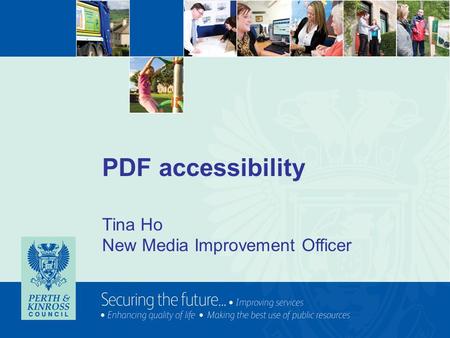 PDF accessibility Tina Ho New Media Improvement Officer.