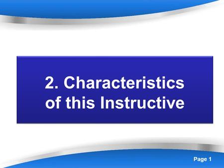 Page 1 2. Characteristics of this Instructive. Page 2 This instructive is biblical. Even to find inspired support for the concept of committee it is based.