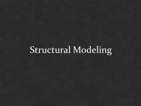 Structural Modeling. Objectives O Understand the rules and style guidelines for creating CRC cards, class diagrams, and object diagrams. O Understand.