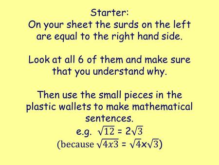 AS Maths Core 1 Which is the odd one out?