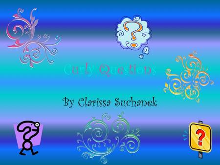 Curly Questions By Clarissa Suchanek. Do you think you can ever lie to yourself? I don’t think I could ever lie to myself because even if I was capable.