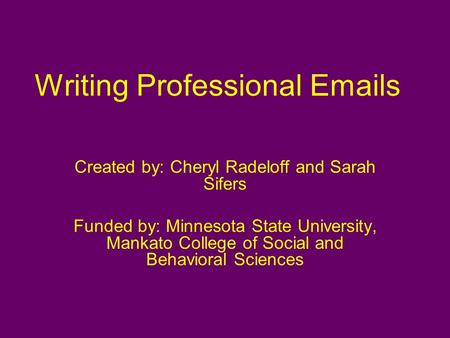 Writing Professional  s