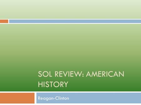 SOL Review: American History