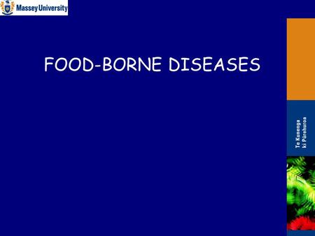 FOOD-BORNE DISEASES. 2 Introduction Causes of food-borne diseases/illnesses: 1.Chemical toxins (‘residues’) 2.Biotoxins – endotoxins & exotoxins 3.Infectious.