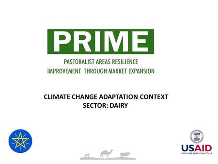 CLIMATE CHANGE ADAPTATION CONTEXT SECTOR: DAIRY. Summary of Data Sources – Sector/Cluster FGDMFTOOL 1 Vulnerability Analysis TOOL 2: Preparedness & Response.