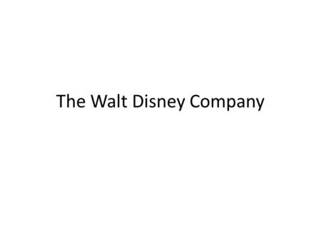 The Walt Disney Company