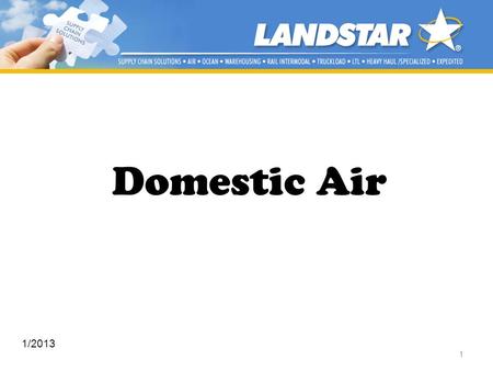 1 Domestic Air 1/2013. What is Expedited Services? Point A to Point B Non-stop service Exclusive Use No touch between shipper and consignee Critical and.