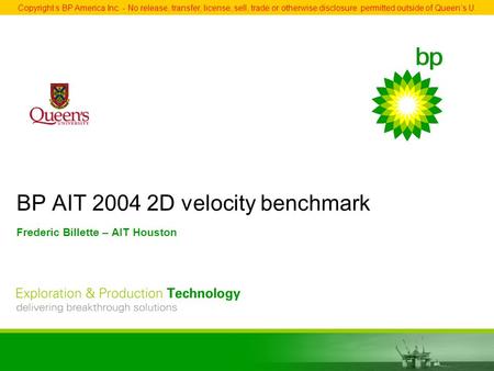 BP AIT D velocity benchmark