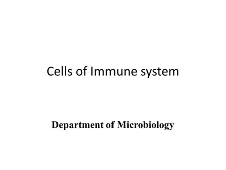 Department of Microbiology