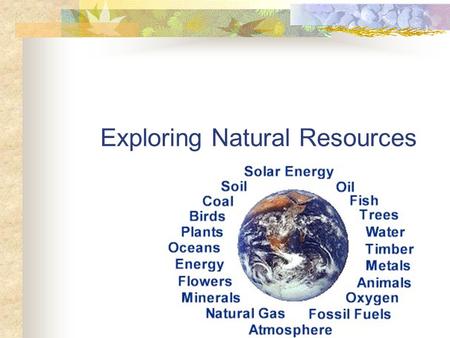 Exploring Natural Resources. Common Core/Next Generation Science Addressed! RST.6 ‐ 8.1- Cite specific textual evidence to support analysis of science.