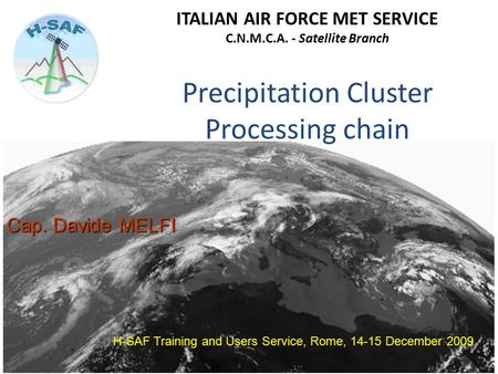 Precipitation Cluster Processing chain