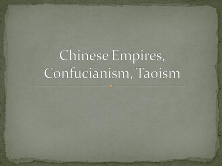 After almost 800 years in power, the Zhou declined. As they declined, China broke into many smaller countries governed by warlords. The last few hundred.