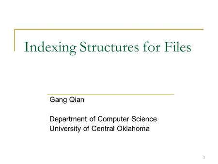 Indexing Structures for Files