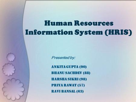 Human Resources Information System (HRIS)