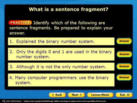 What is a sentence fragment?