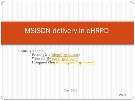 MSISDN delivery in eHRPD