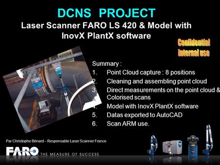 Confidential Internal use Summary : Point Cloud capture : 8 positions