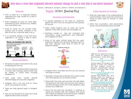 How does a virus that originally infected animals change in such a way that it can infect humans? Topic: Topic: H1N1 (Swine Flu) Rationale:  H1N1 or swine.