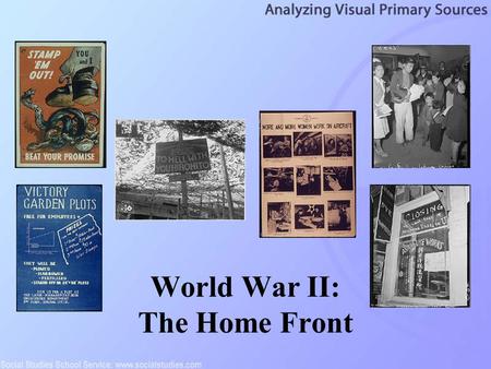 World War II: The Home Front. 2 Propaganda is the activity of inducing others to behave in a way in which they would not behave in its absence. It is.