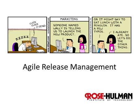 1 Agile Release Management. 2 Recall - Highsmith’s remedies for schedule risk Team involvement in planning and estimating Early feedback on delivery velocity.