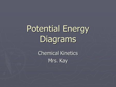 Potential Energy Diagrams