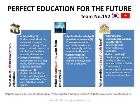 What do students want from education? Individuality (1) Students are individuals, each need a unique academic training. They want to attend classes that.