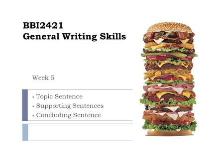 BBI2421 General Writing Skills