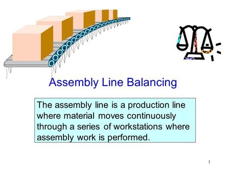 Assembly Line Balancing