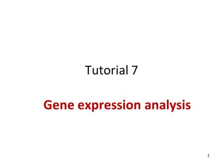 Gene expression analysis