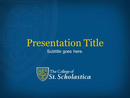 Presentation Title Subtitle goes here.. Top layer of bullet points –Second layer of bullet points Third layer of bullet points –Does anyone actually use.