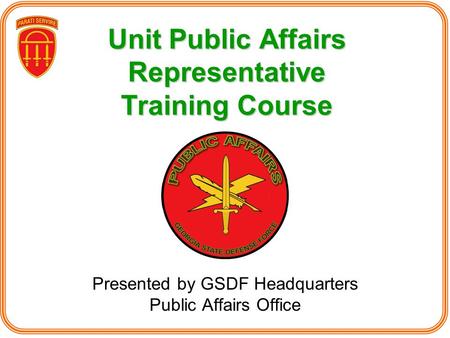 Unit Public Affairs Representative Training Course