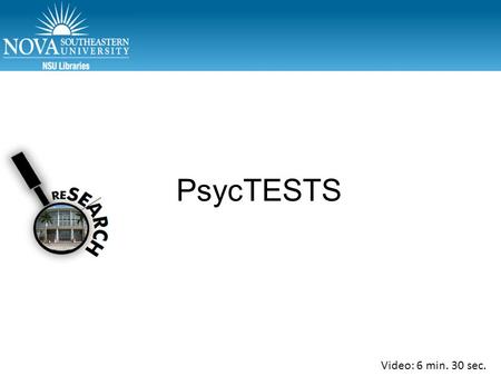 PsycTESTS Video: 6 min. 30 sec.. Search Options Search box- AND/OR multifactor leadership questionnaire transformational transactional.