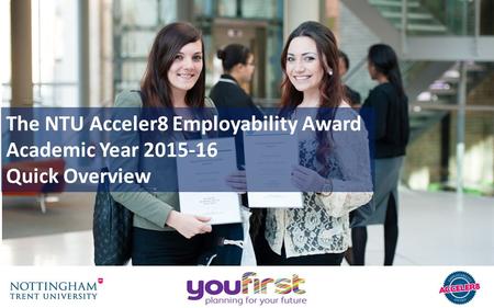 The NTU Acceler8 Employability Award Academic Year 2015-16 Quick Overview.